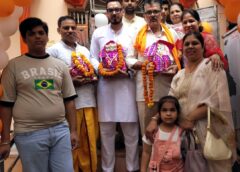 विधि-विधान के साथ भगवान गणेश, माता पार्वती एवं भगवान कार्तिकेय की प्रतिमाओं की प्राण प्रतिष्ठा
